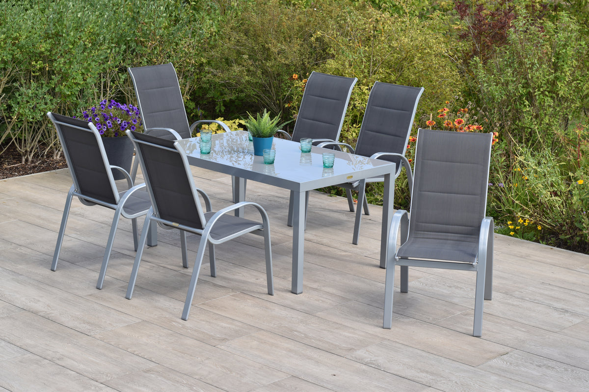 Amaro Set 7tgl., anthrazit
Aluminium/Textil
