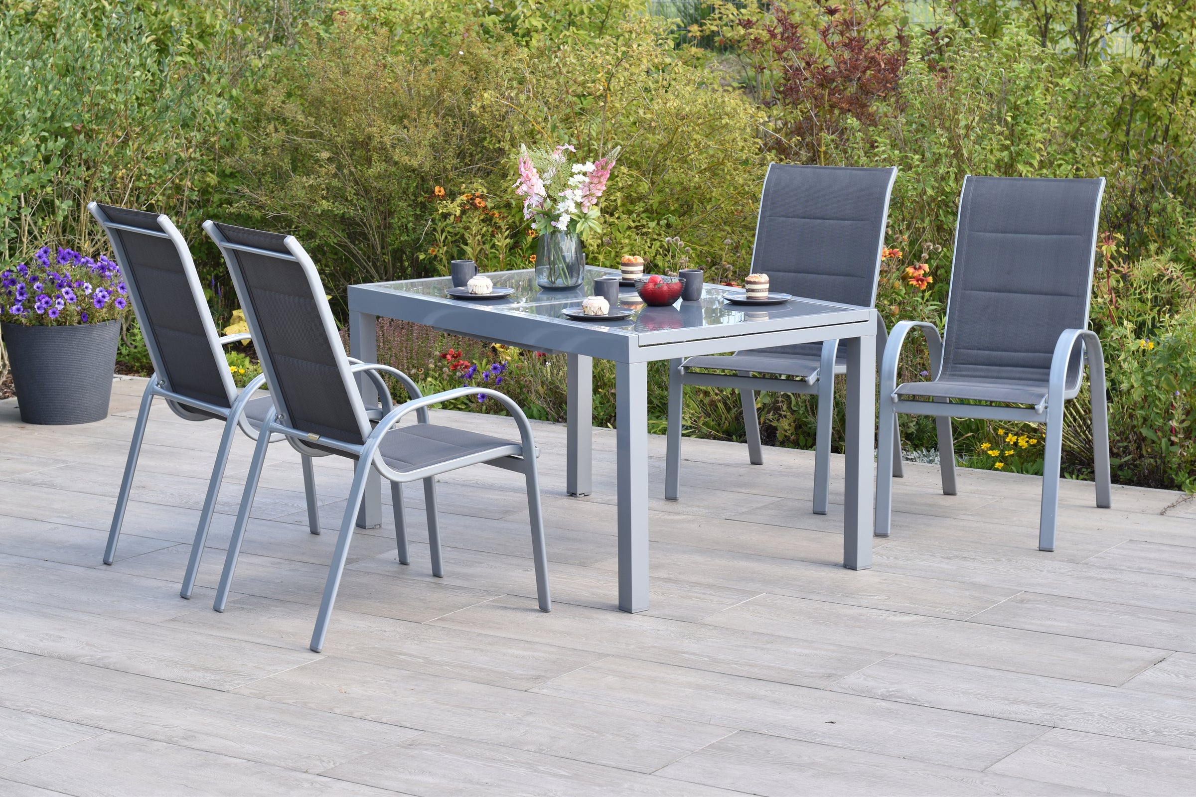 Amaro Set 5tlg., anthrazit
Aluminium/Textil
