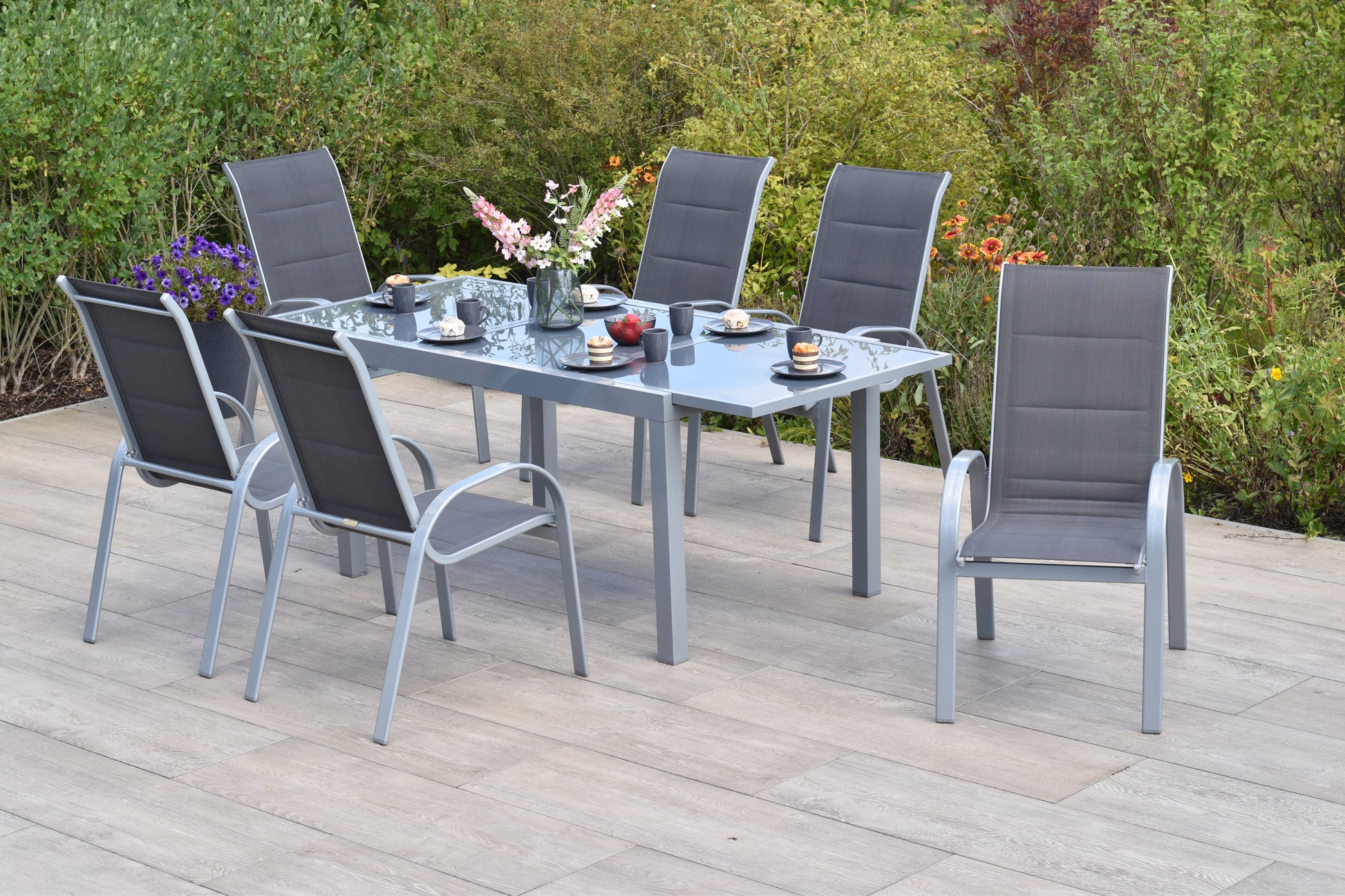 Amaro Set 7tlg., anthrazit
Aluminium/Textil