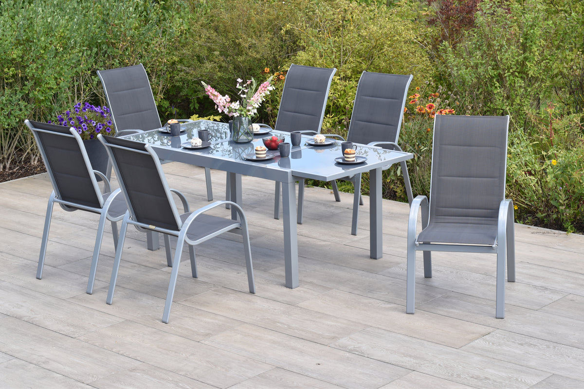 Amaro Set 7tlg., anthrazit
Aluminium/Textil
