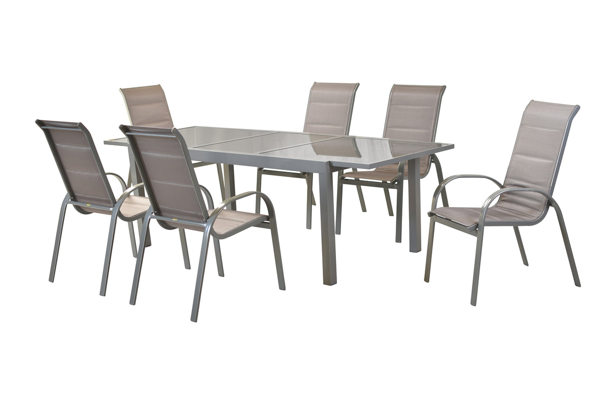 Amaro Set 7tgl., diamantbraun
Aluminium/Textil