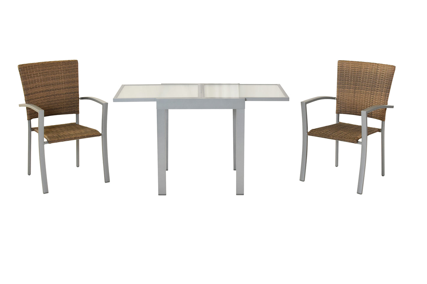 Savona Set 3tlg.
Aluminium/Kunststoffgeflecht