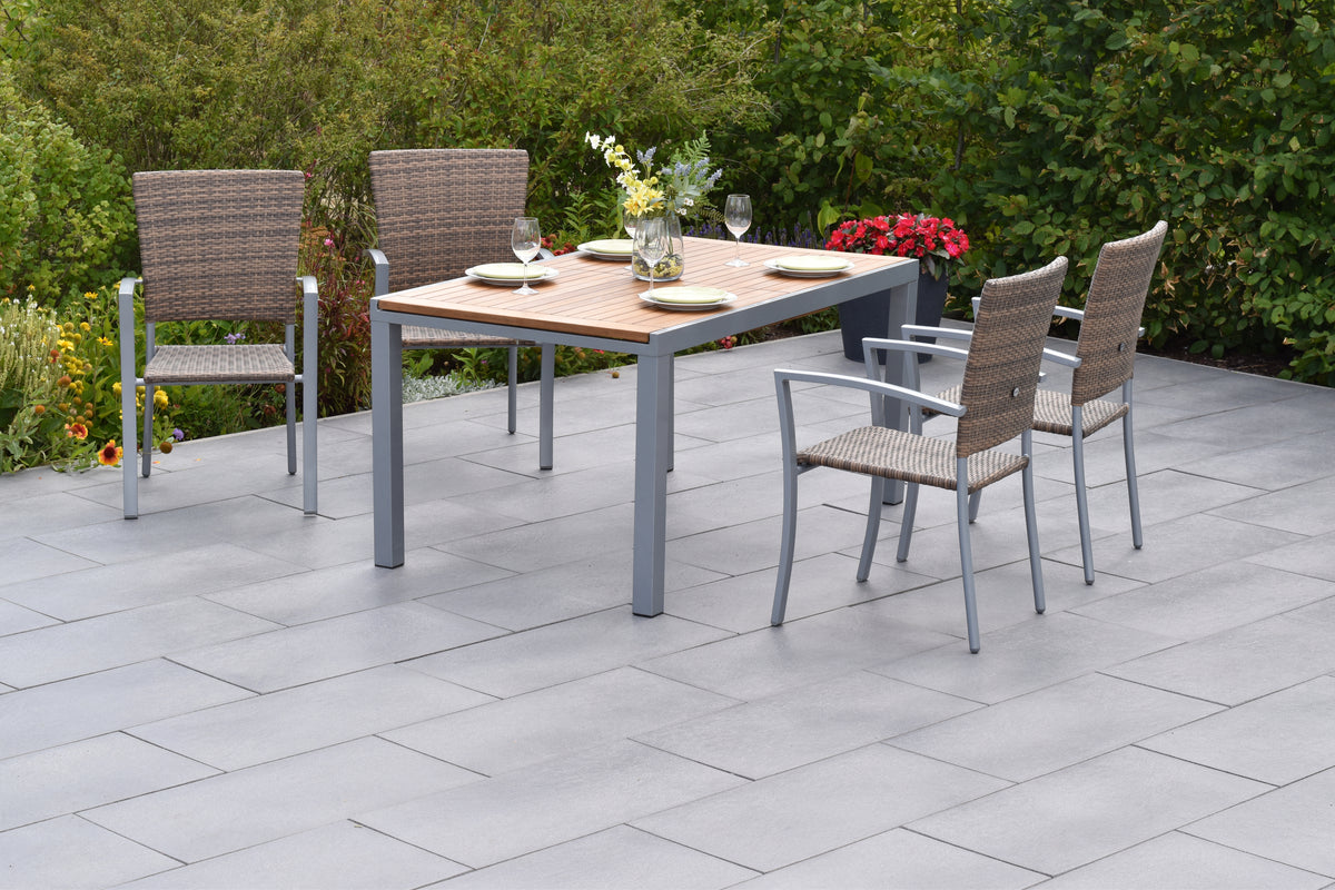 Savona Set 5tlg.
Aluminium/Kunststoffgeflecht