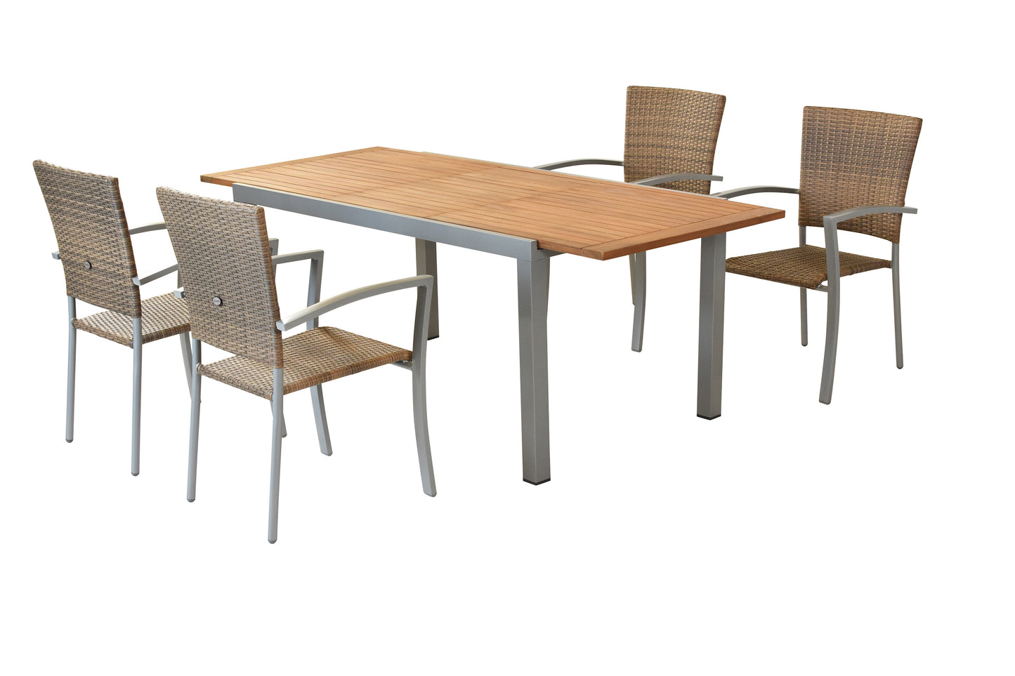 Savona Set 5tlg.
Aluminium/Kunststoffgeflecht