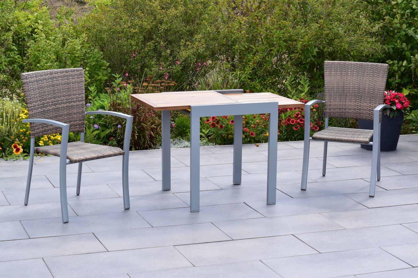 Savona Set 3tlg.
Aluminium/Kunststoffgeflecht