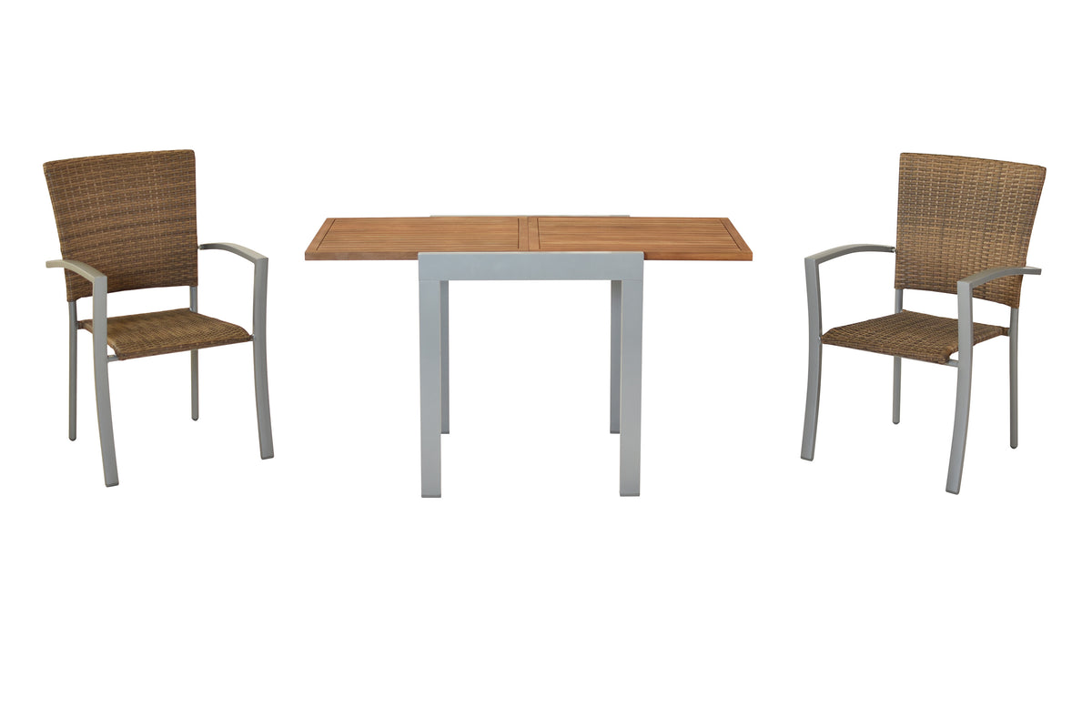 Savona Set 3tlg.
Aluminium/Kunststoffgeflecht