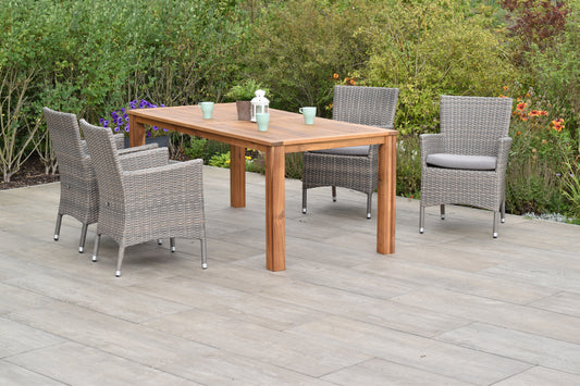 Teneriffa Set 9tlg.
Aluminium/Kunstoffgeflecht