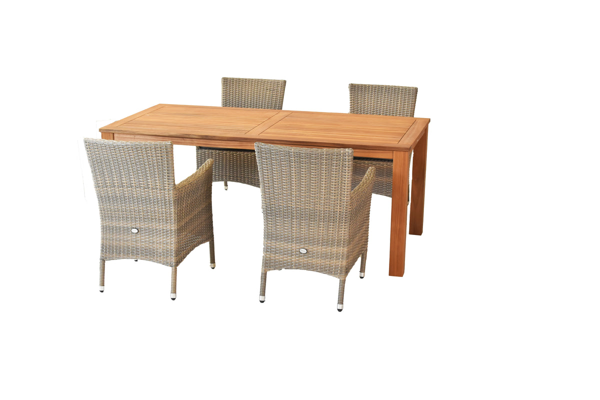 Teneriffa Set 9tlg.
Aluminium/Kunstoffgeflecht