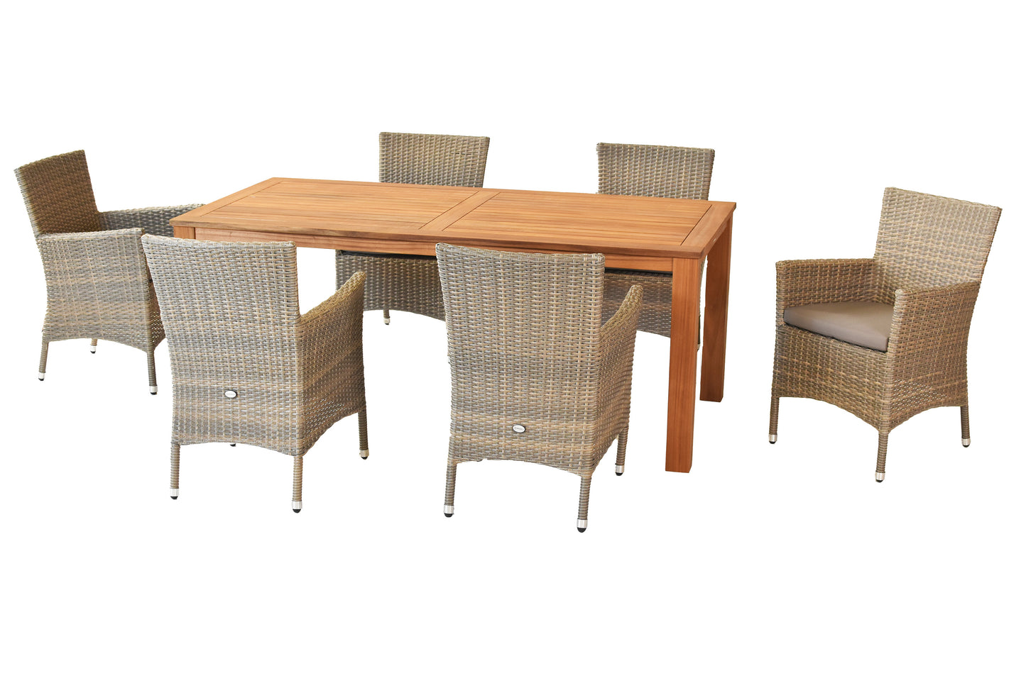 Teneriffa Set 13tlg.
Aluminium/Kunstoffgeflecht