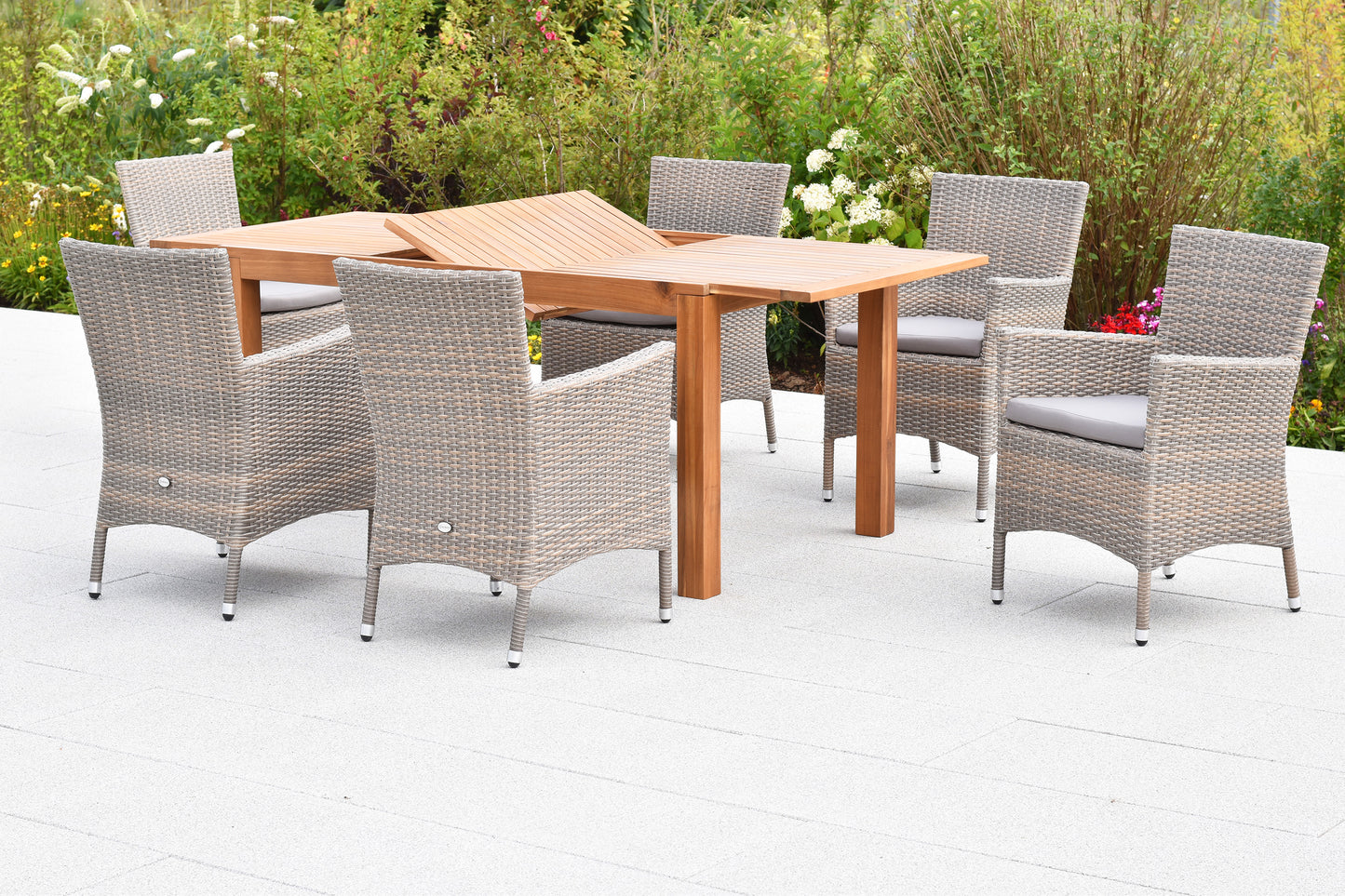 Teneriffa Set 13tlg.
Aluminium/Kunstoffgeflecht