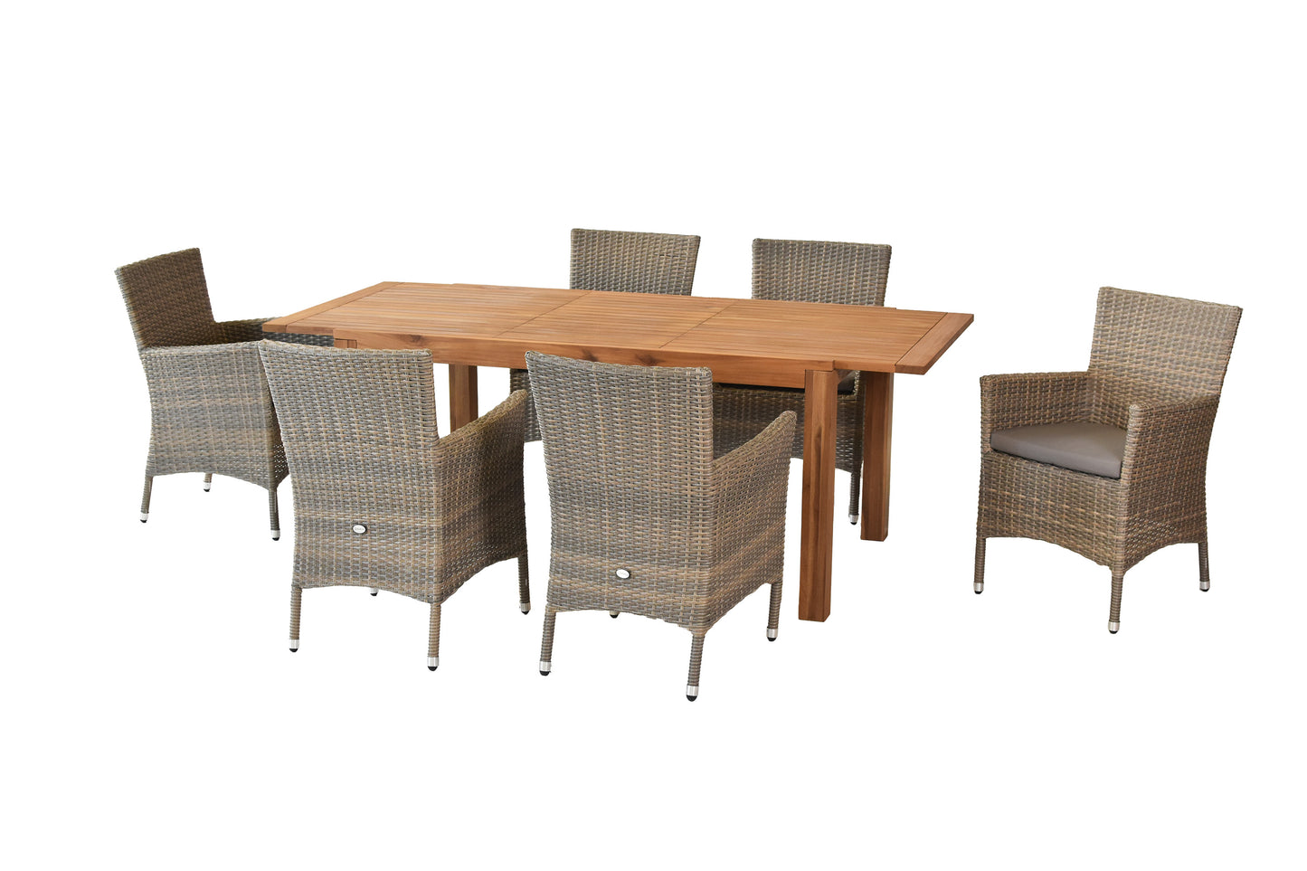 Teneriffa Set 13tlg.
Aluminium/Kunstoffgeflecht