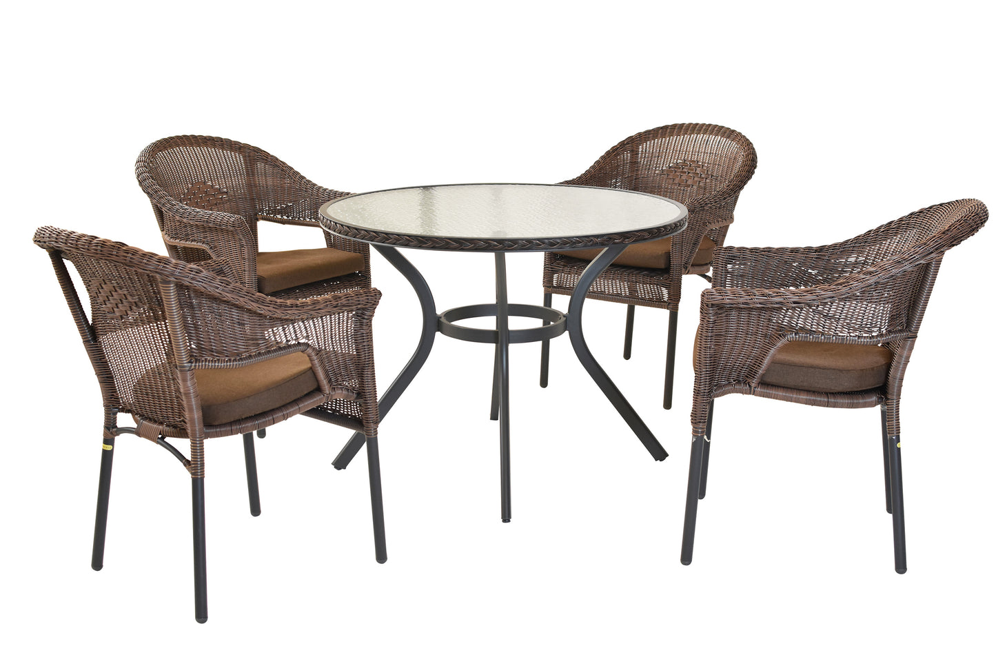 Ravenna Set 9tlg.
Aluminium/Kunststoffgeflecht