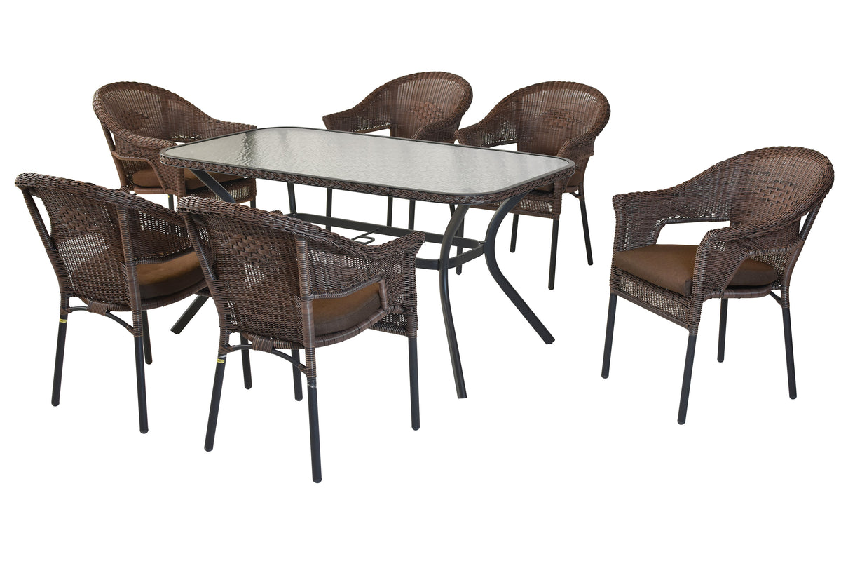 Ravenna Set 13tlg.
Aluminium/Kunststoffgeflecht