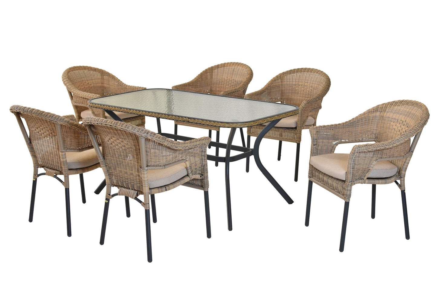 Ravenna Set 13tlg.
Aluminium/Kunststoffgeflecht