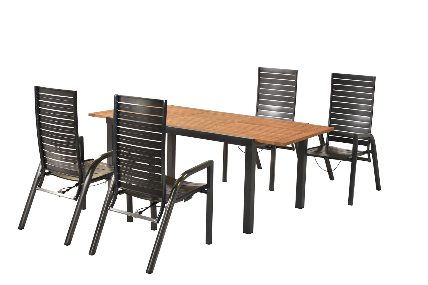Siros Set 5tlg.
Aluminium/Akazie