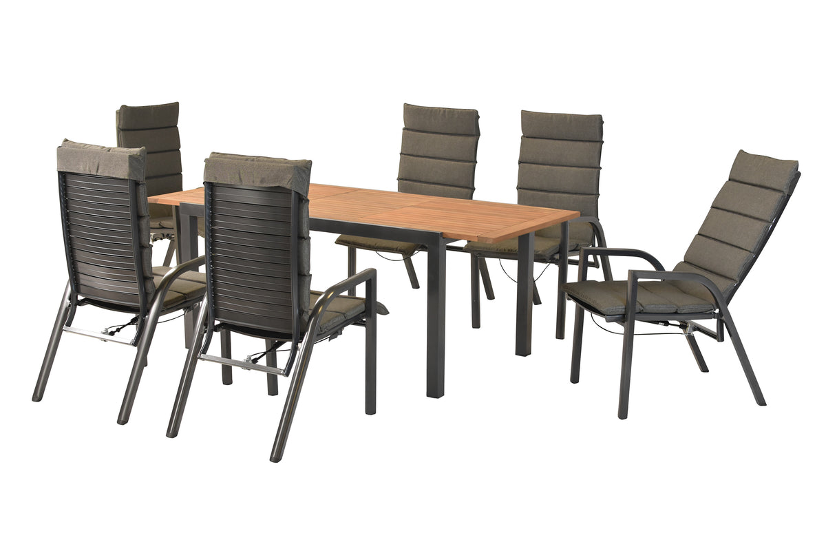 Siros Set 13tlg.
Aluminium/Akazie