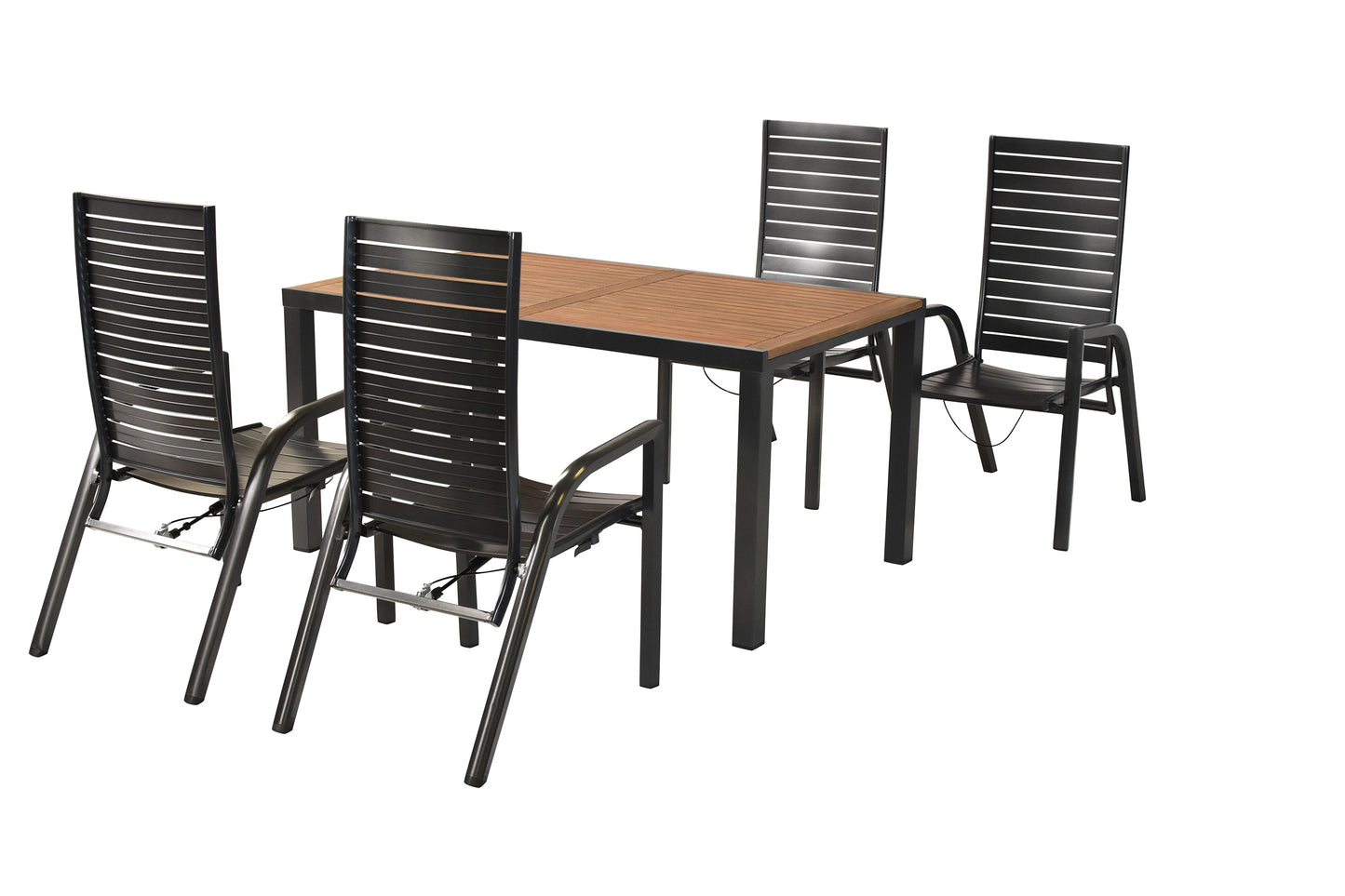 Siros Set 5tlg.
Aluminium/Akazie