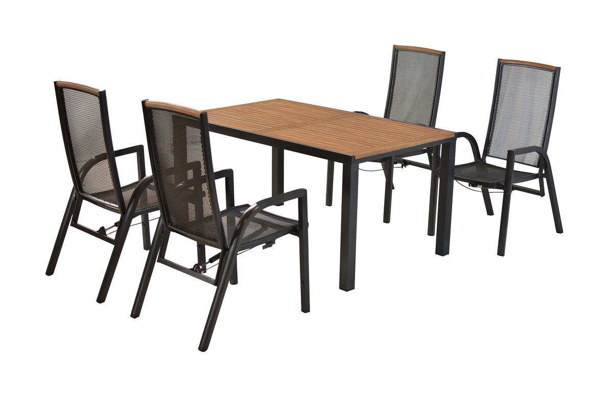 Tilos Set 5tlg.
Aluminium/Akazie