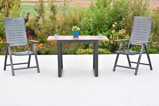Tinos Set 3tlg.
Aluminium/Akazie