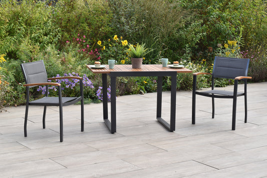 Paxos Set 3tlg.
Aluminium/Textil/Akazie
