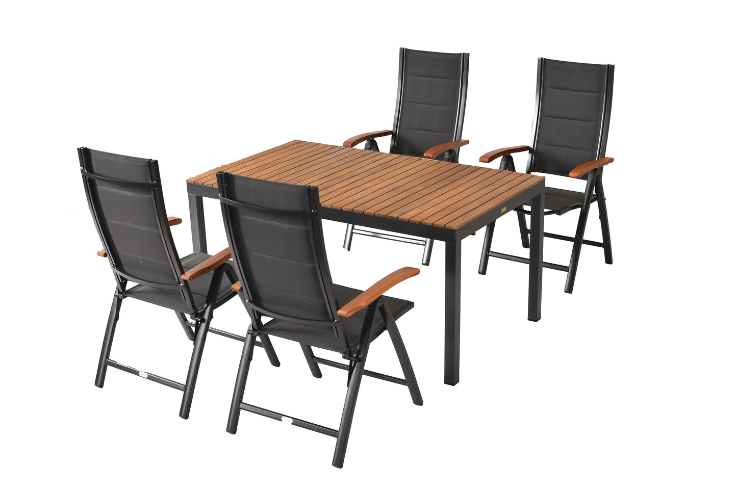 Paxos Set 5tlg.
Aluminium/Textil/Akazie