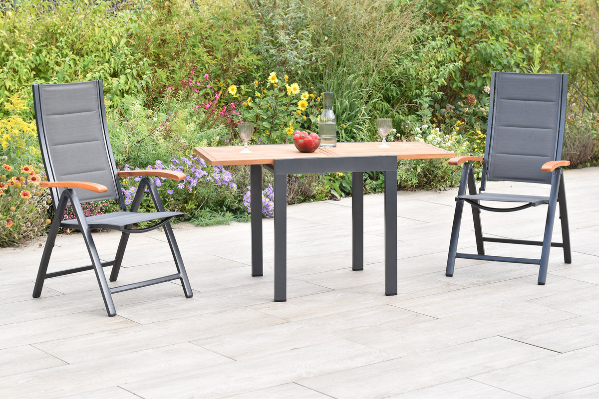 Paxos Set 3tlg.
Aluminium/Textil/Akazie