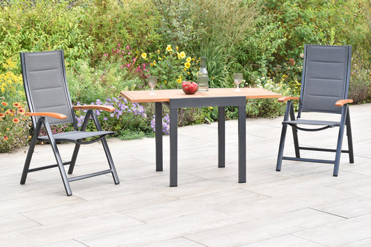 Paxos Set 3tlg.
Aluminium/Textil/Akazie