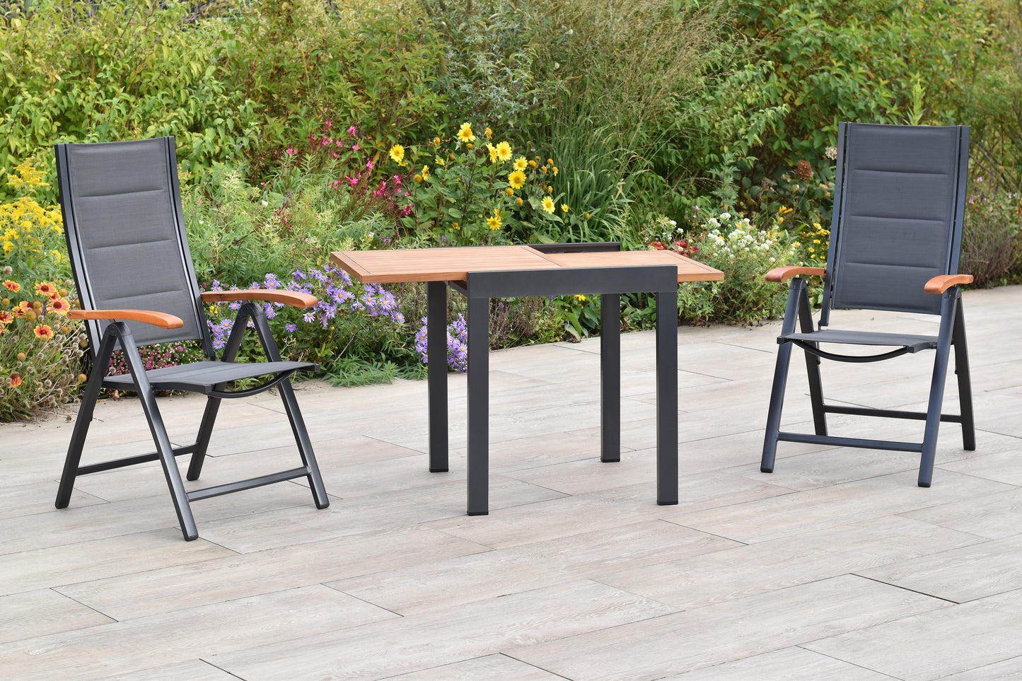 Paxos Set 3tlg.
Aluminium/Textil/Akazie