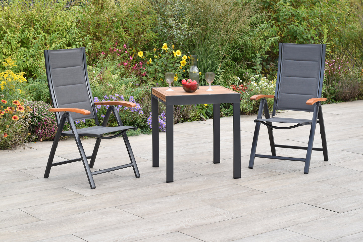 Paxos Set 3tlg.
Aluminium/Textil/Akazie