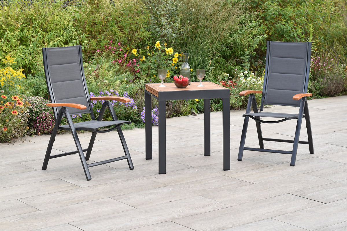 Paxos Set 3tlg.
Aluminium/Textil/Akazie
