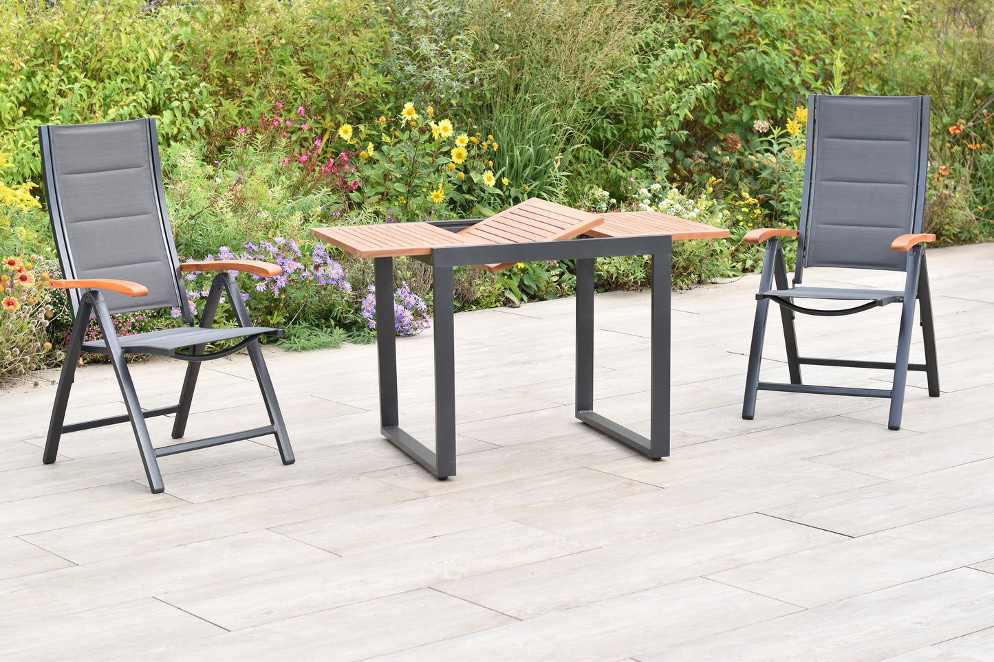 Paxos Set 3tlg.
Aluminium/Textil/Akazie