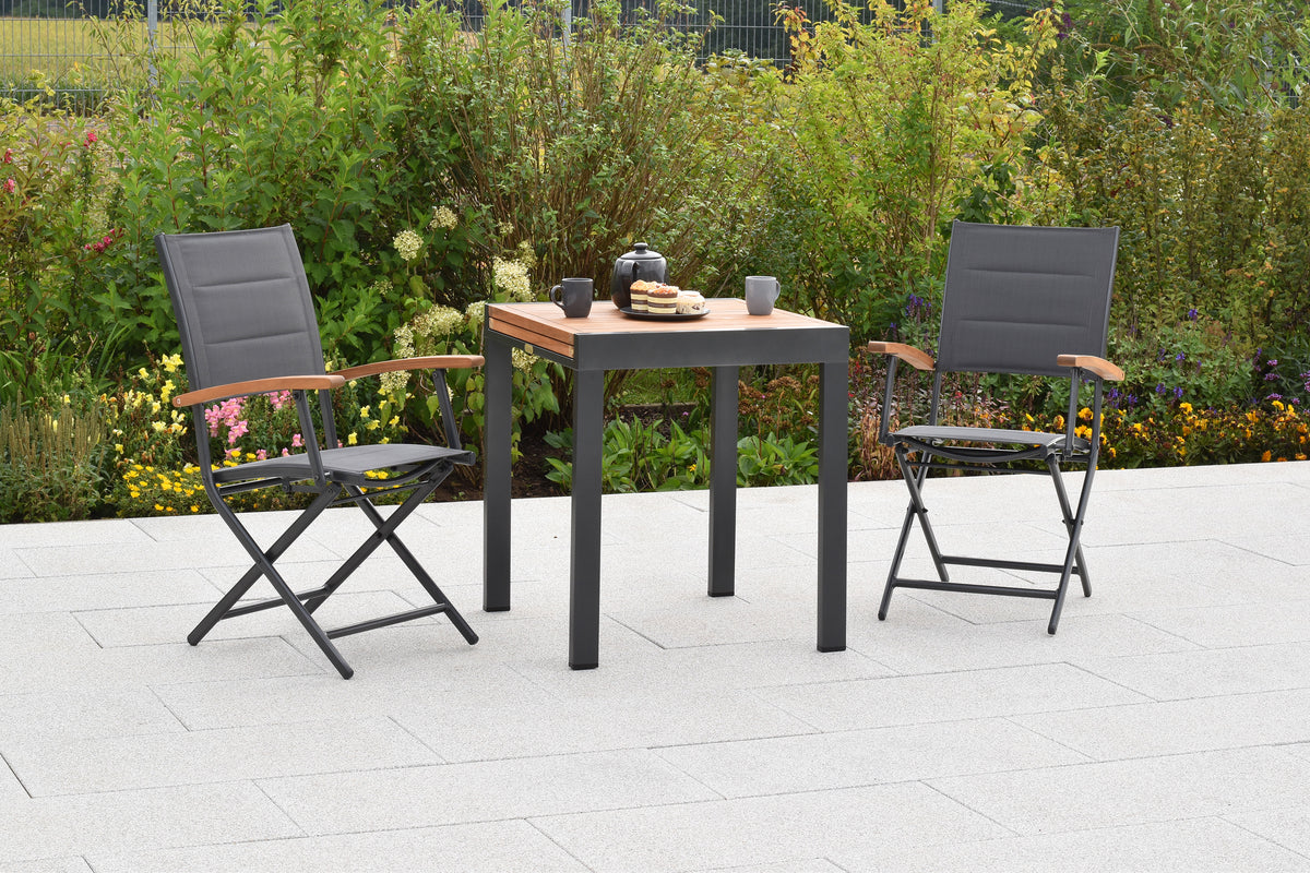 Paxos Set 3tlg.
Aluminium/Textil/Akazie