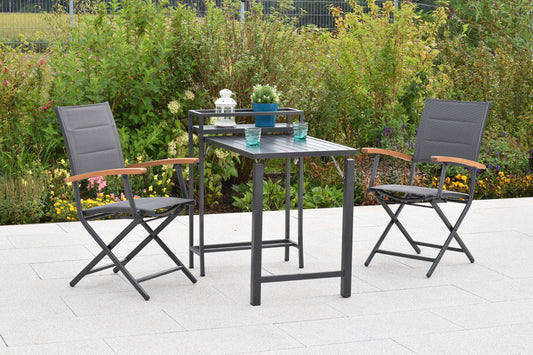 Paxos Set 3tlg.
Aluminium/Textil/Akazie