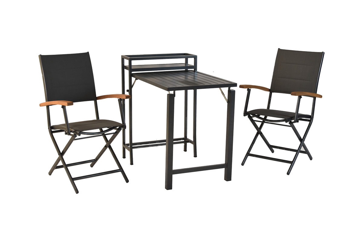 Paxos Set 3tlg.
Aluminium/Textil/Akazie