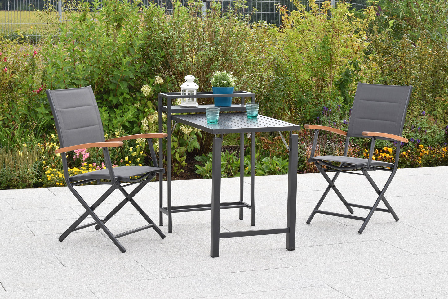 Paxos Set 3tlg.
Aluminium/Textil/Akazie
