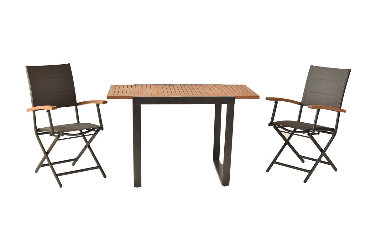 Paxos Set 3tlg.
Aluminium/Textil/Akazie