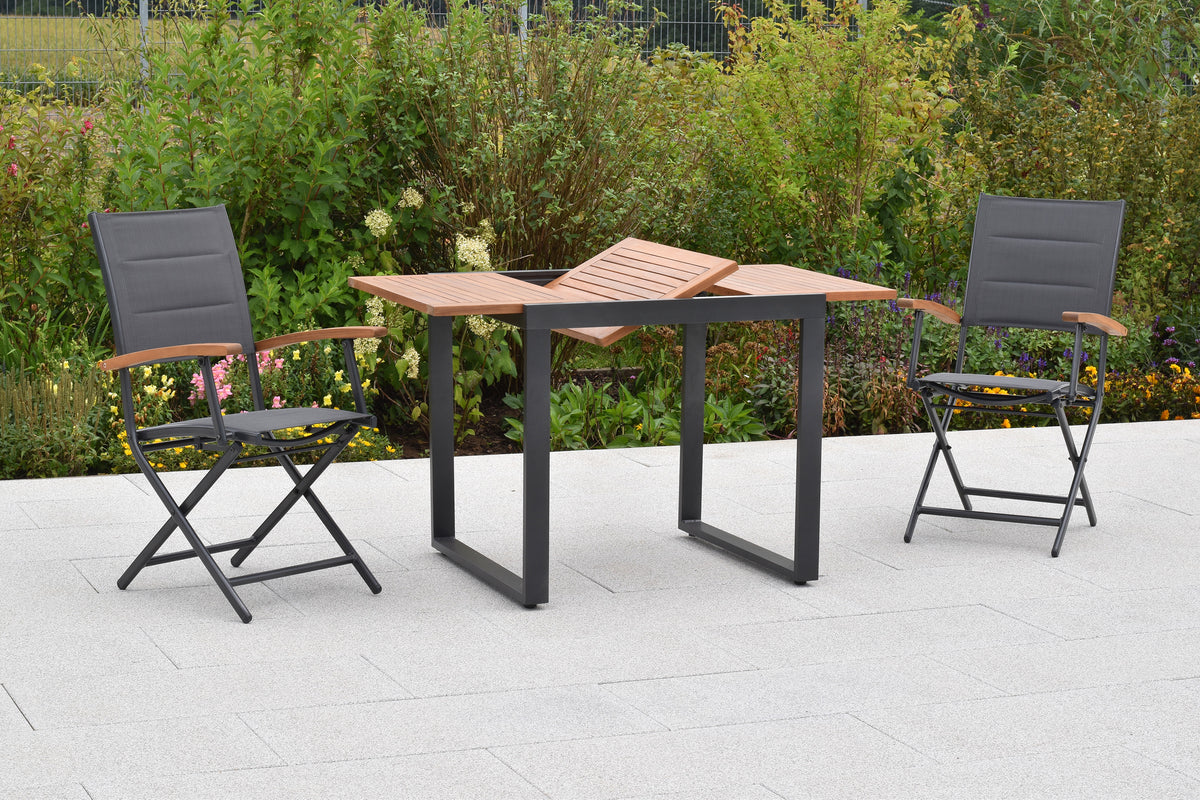 Paxos Set 3tlg.
Aluminium/Textil/Akazie