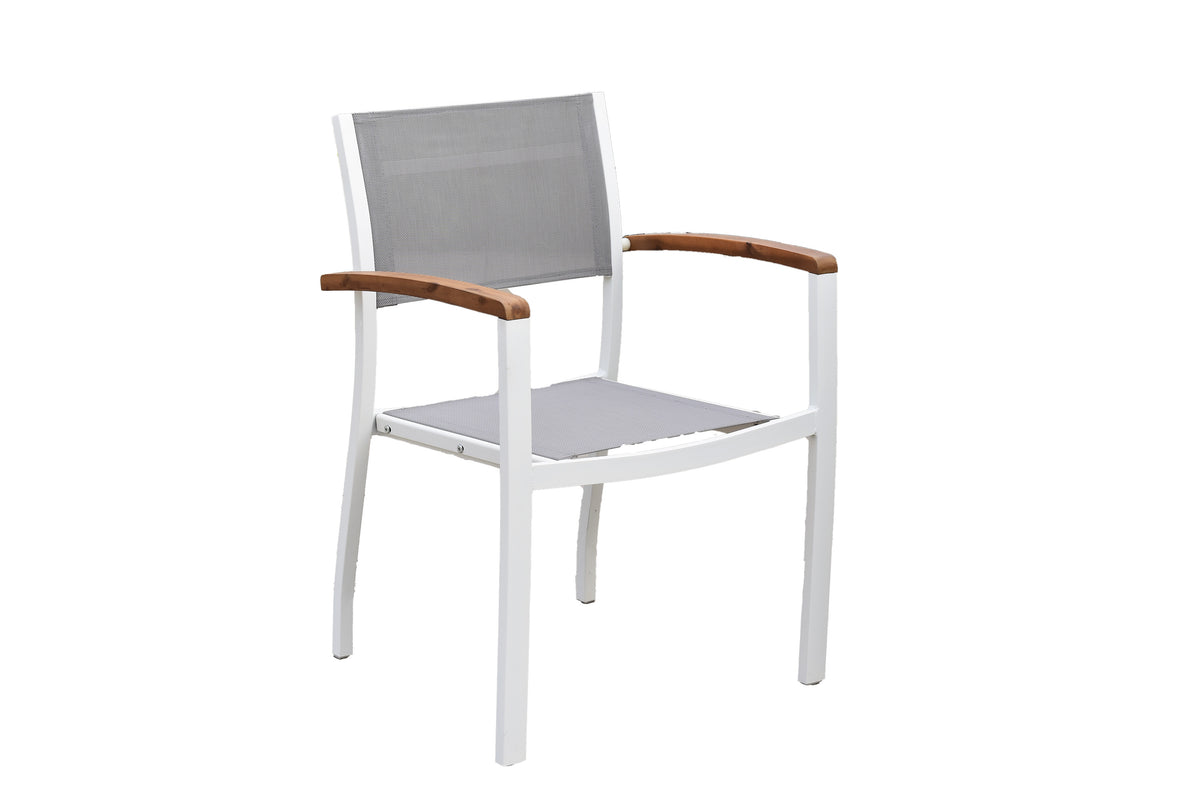 Naxos Set 5tlg.
Aluminium/Textil/Akazie