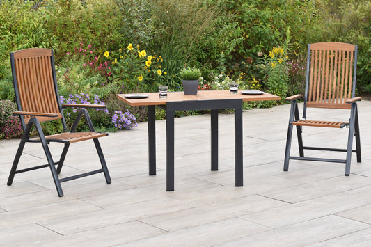 Athos Set 3tlg.
Aluminium/Akazie