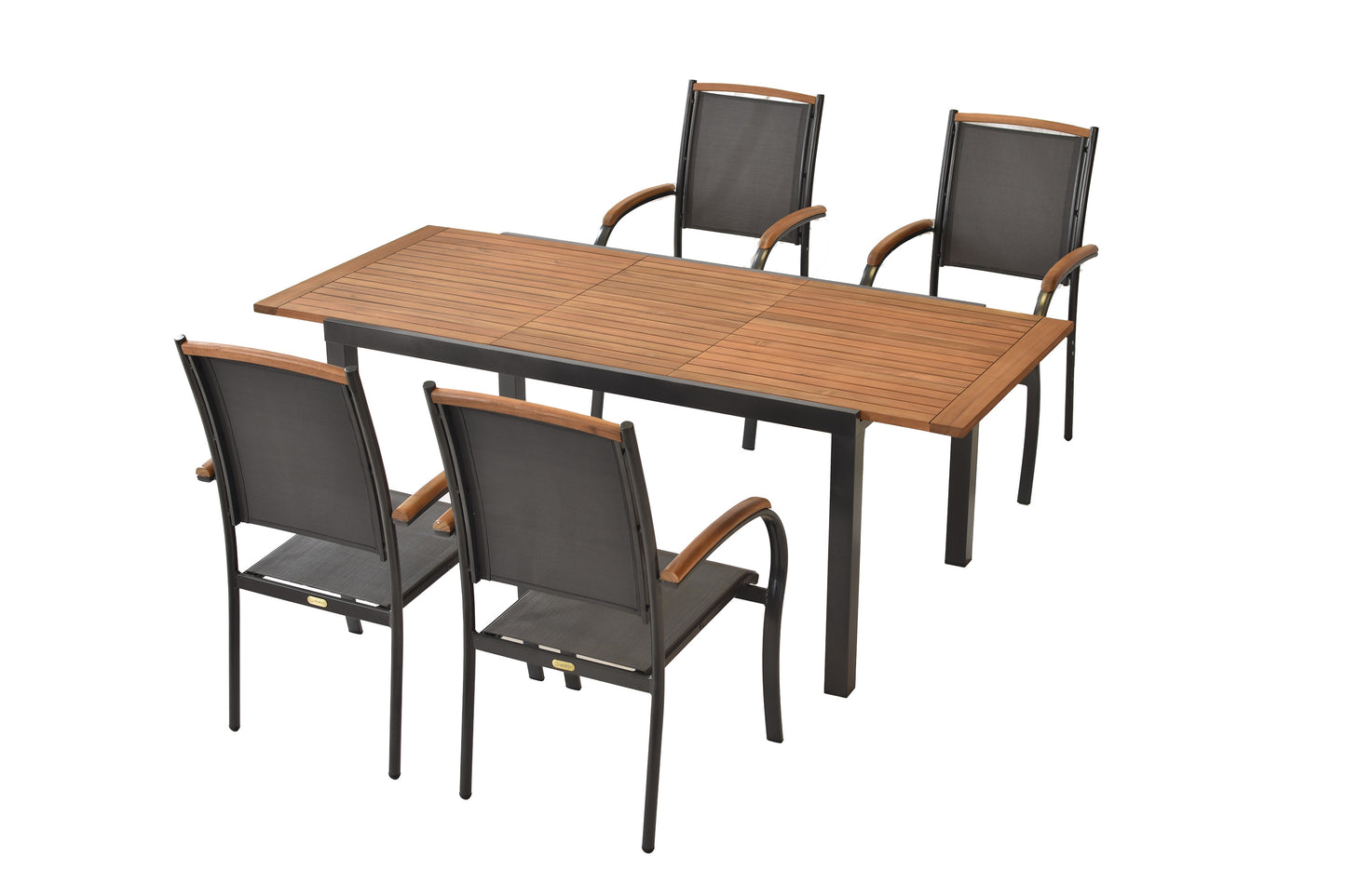 Siena Set 5tlg.
Aluminium/Akazie/Textil