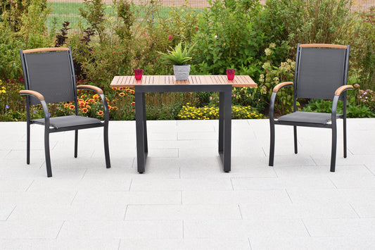 Siena Set 3tlg.
Aluminium/Akazie/Textil