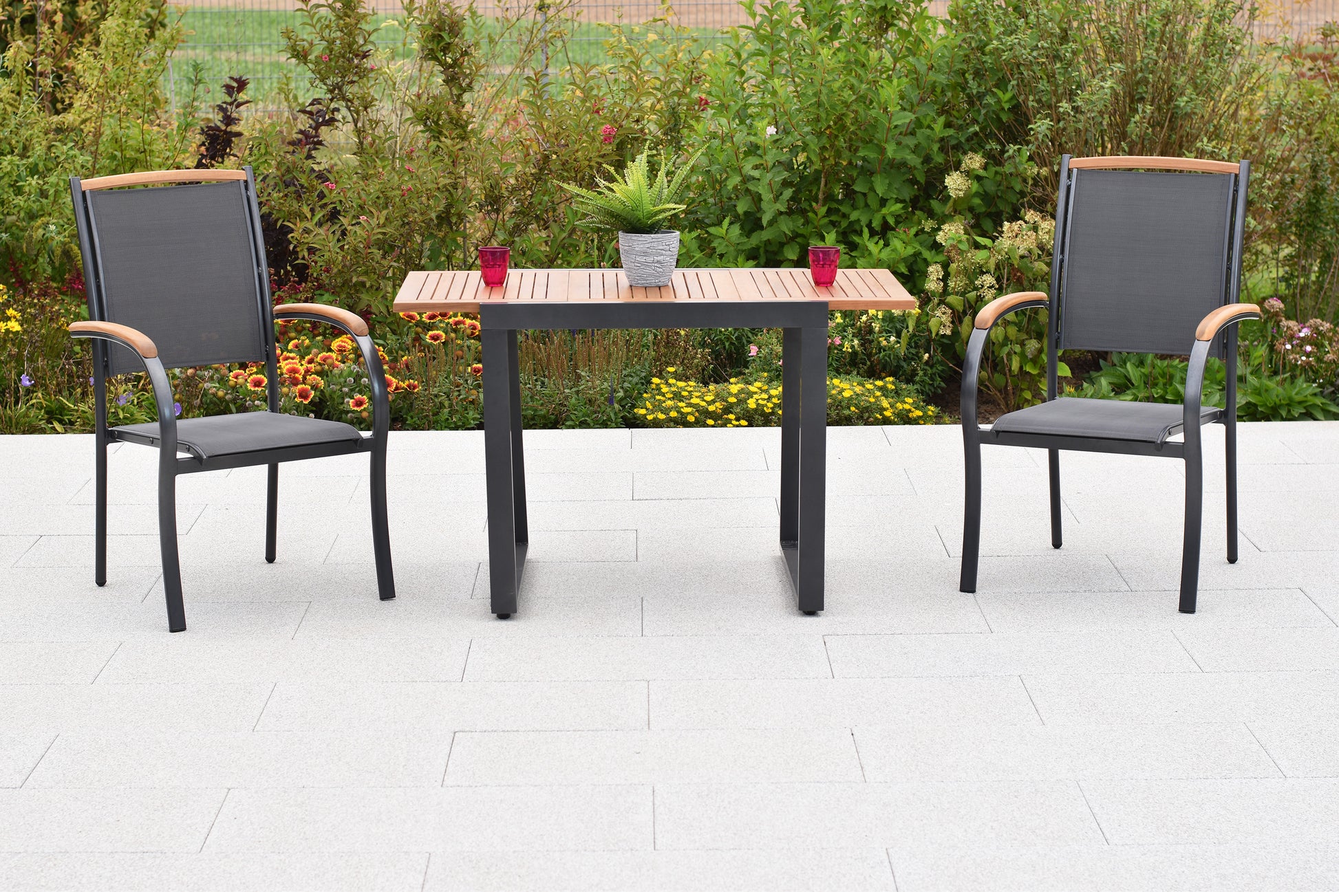 Siena Set 3tlg.
Aluminium/Akazie/Textil