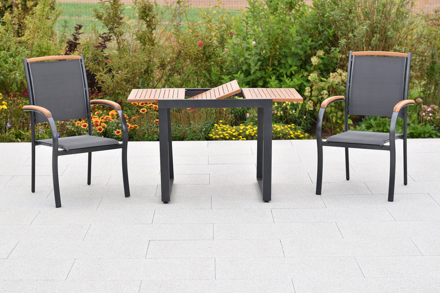 Siena Set 3tlg.
Aluminium/Akazie/Textil