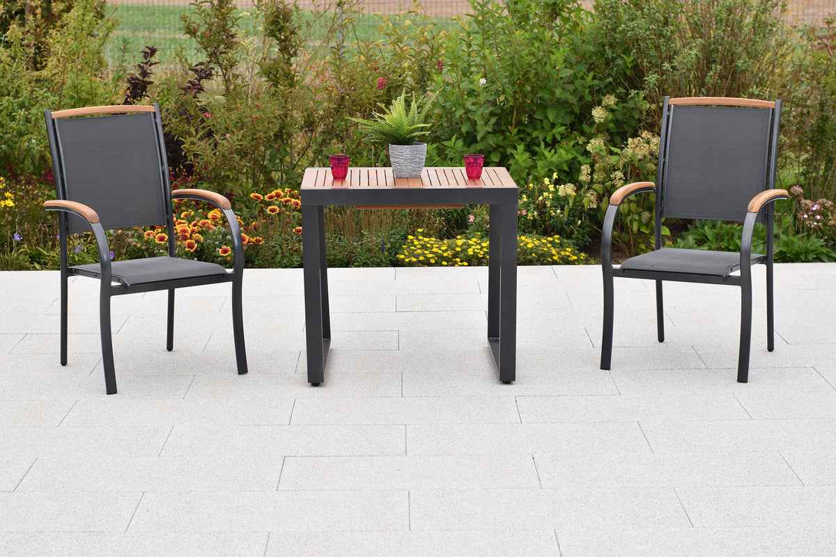 Siena Set 3tlg.
Aluminium/Akazie/Textil