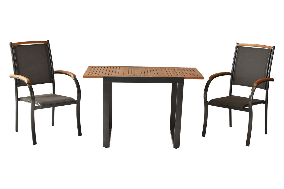Siena Set 3tlg.
Aluminium/Akazie/Textil
