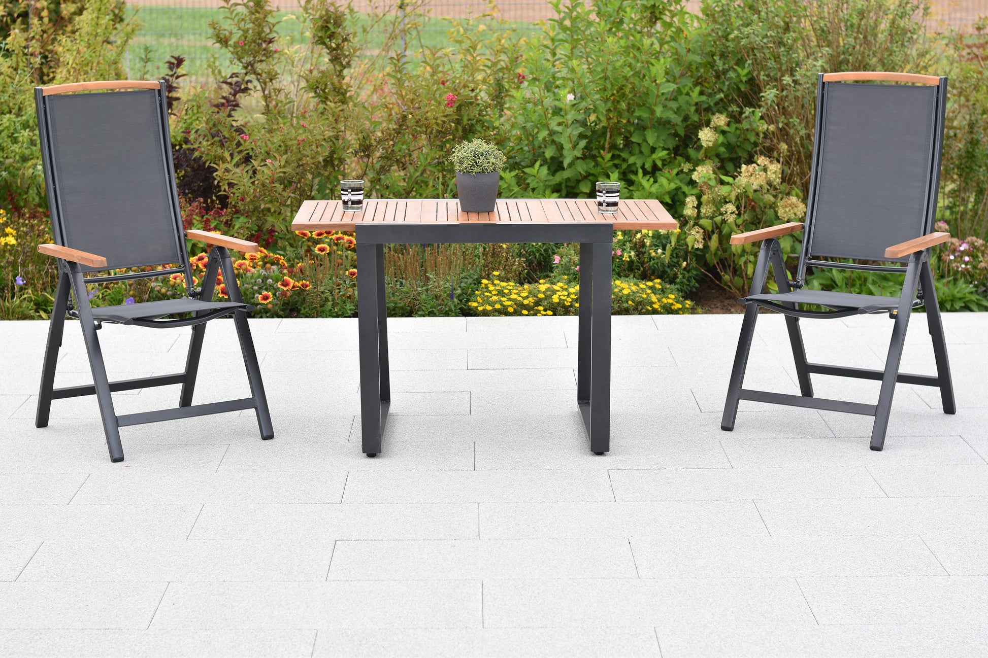 Siena Set 3tlg.
Aluminium/Akazie/Textil