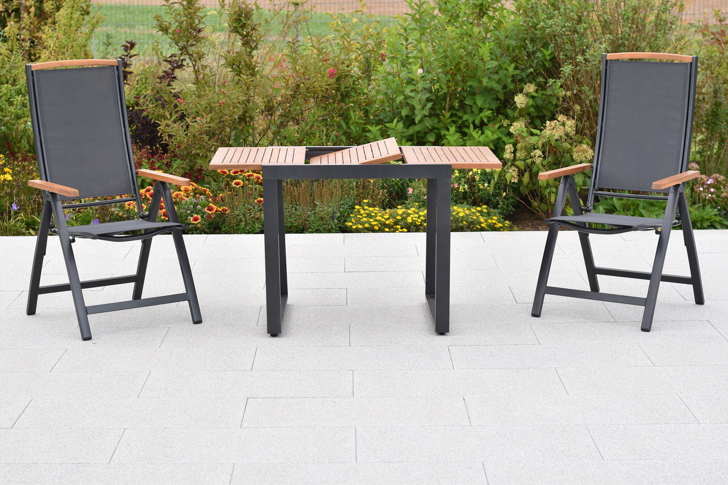 Siena Set 3tlg.
Aluminium/Akazie/Textil