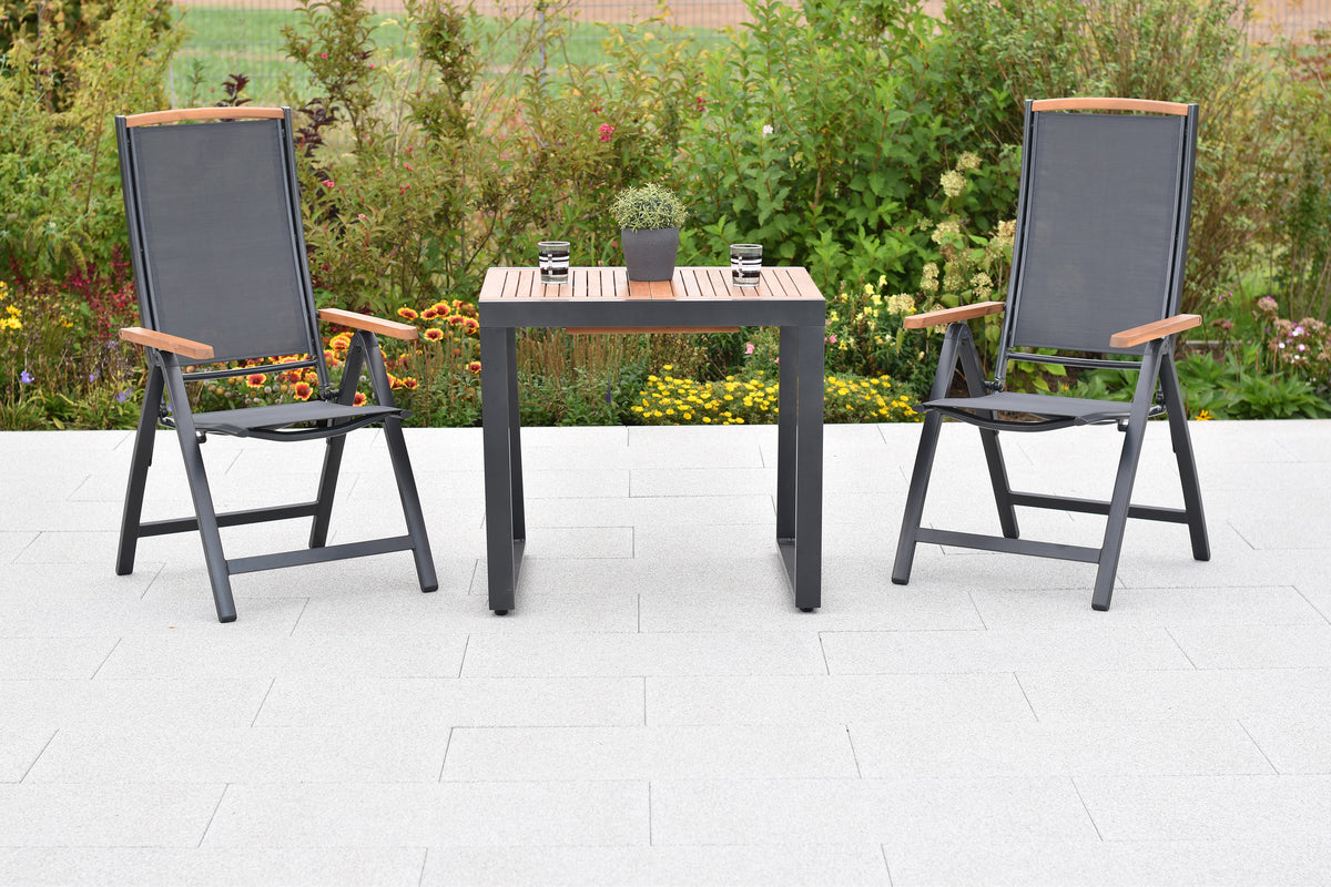 Siena Set 3tlg.
Aluminium/Akazie/Textil