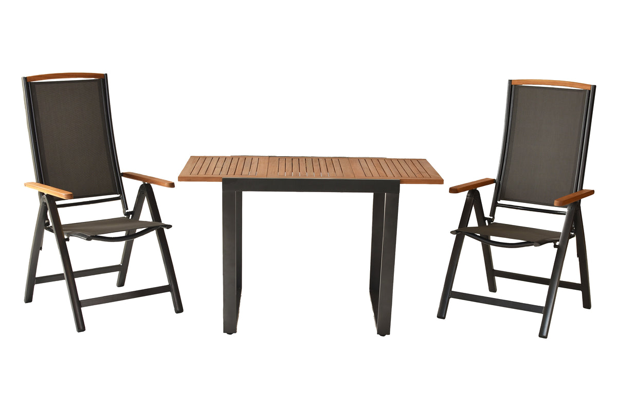 Siena Set 3tlg.
Aluminium/Akazie/Textil