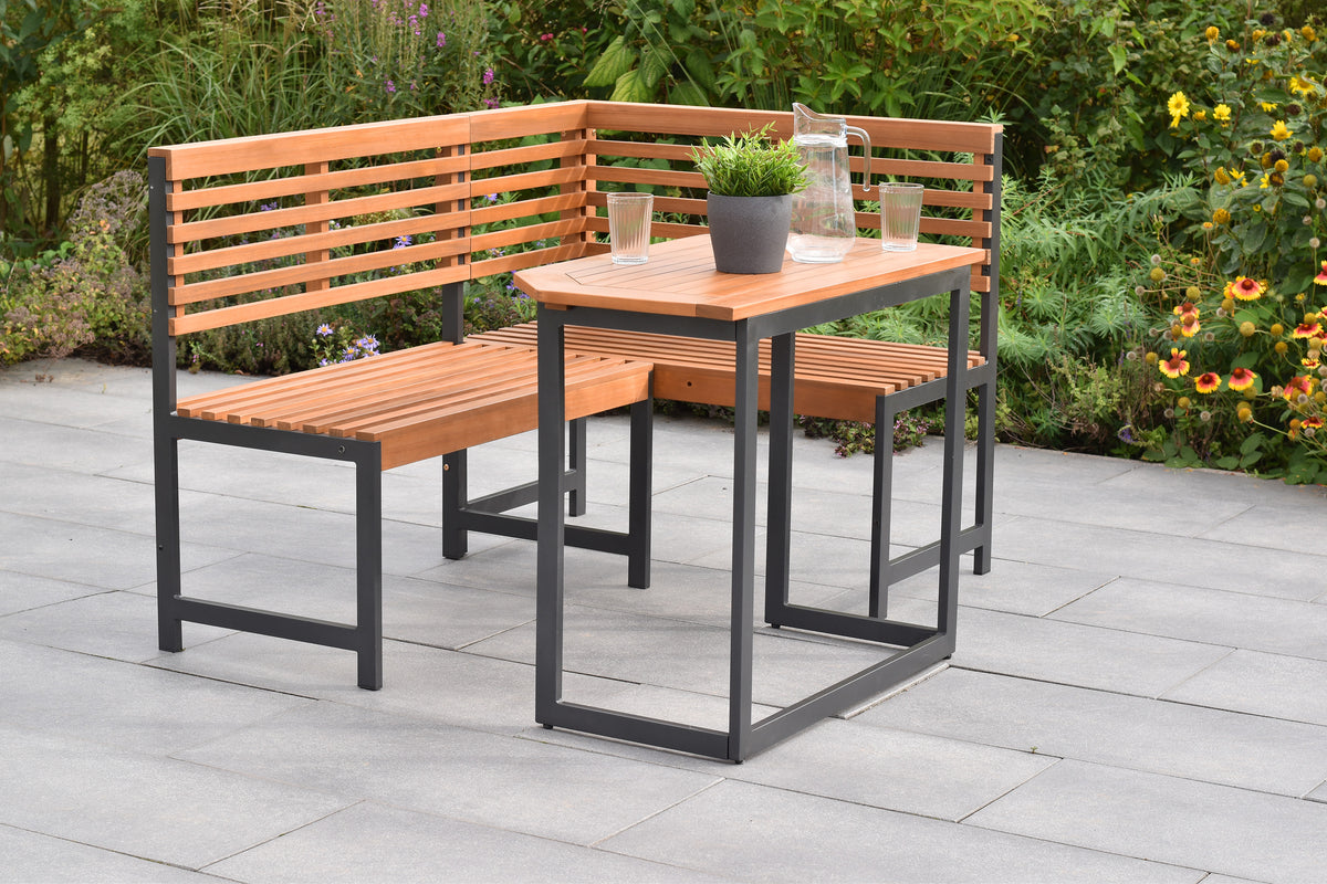 Eckbank Set 
Eckbank
Aluminium/Akazie